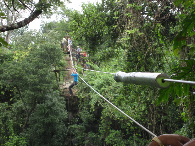 Zip line in Mayan Village