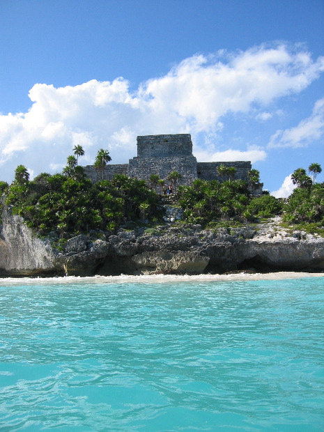 Tulum Ruins view from sea